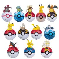 Pokemon Elf Ball ตัวเลขอะนิเมะตุ๊กตา Pikachu Charmander Eevee Pokeball Action ของเล่นเด็กของขวัญวันเกิด