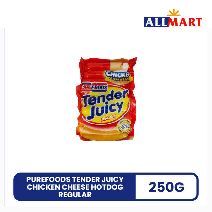 Purefoods Tender Juicy Chicken Cheese Hotdog Regular 250g Lazada PH