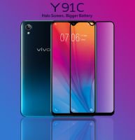 5D ฟิล์มกระจก นิรภัย เต็มจอ กาวเต็มแผ่น วีโว่91ซี สีดำ Full Glue Tempered glass for Vivo Y91C (6.22) Black