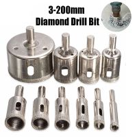 1pc 3-200mm Glass Core Hole Saw Openner Diamond Drill Bits Core Bit for Ceramic Tile Marble Granite Electric Power Drilling Tool Exterior Mirrors