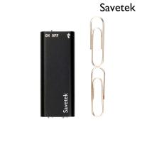 Savetek Smallest Mini USB Pen Voice Activated 8GB 16GB Digital Voice Recorder With Mp3 Player 192kbps Recording Black