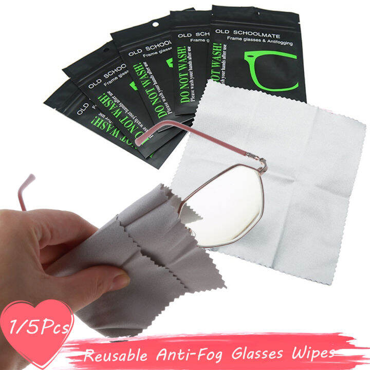 Cutewomen2020 151020 Pcs Reusable Anti Fog Glasses Wipes Pre Moistened Antifog Lens Cloth 1163