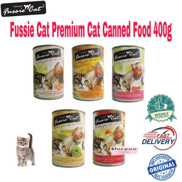 Fussie Cat Premium Cat Canned Food (Tuna Range) 400g Wet Food Makanan Kucing Makanan Basah