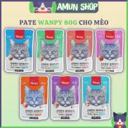 Combo 5 10 gói Pate Wanpy thức ăn ướt cho mèo pate mèo gói 80g