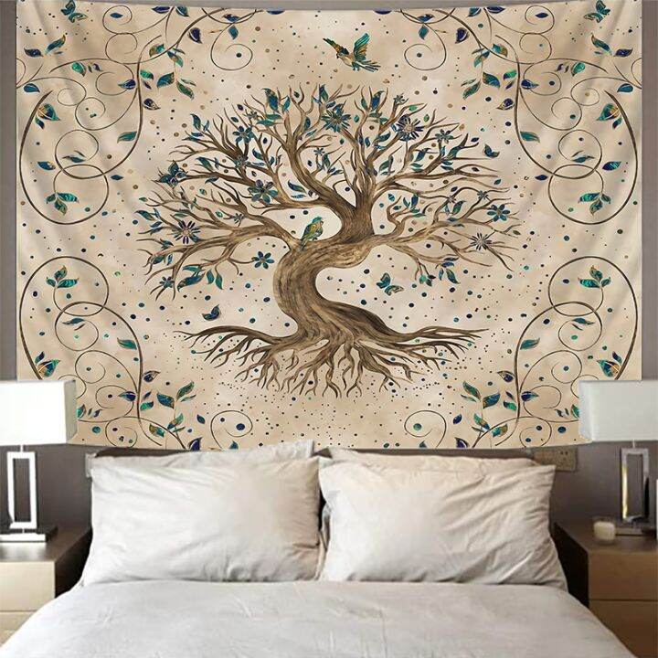 tarot-brand-mysterious-tree-of-life-mushroom-forest-sun-and-moon-decoration-tapestry-bohemian-home-dorm-dream-decoration