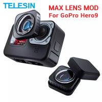 TELESIN Max Lens Mod For GoPro9/10 Ultra-wide Angle 155˚ เลนส์เสริมสำหรับ Gopro10/9 ถ่ายได้มุมกว้างขึ้น กันสั่นได้ดียิ่ง