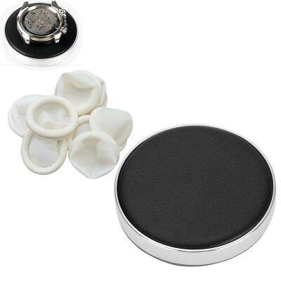 【jw】♕⊙✥ 2PCS Jewelry Movement Casing Cushion Leather Protecting Holder Repair Accessory Send Cover