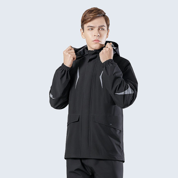 men-split-raincoat-suit-waterproof-motorcycle-raincoat-poncho-grey-black-outdoor-hiking-rain-coat-rainwear-camping-supplie