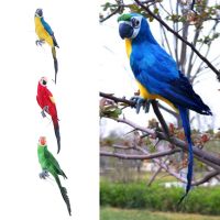 1x Realistic Parrot Bird Artificial Feather Outdoor Garden Tree Decor 45cm Artificial Parrot Bird Decoration Figurine