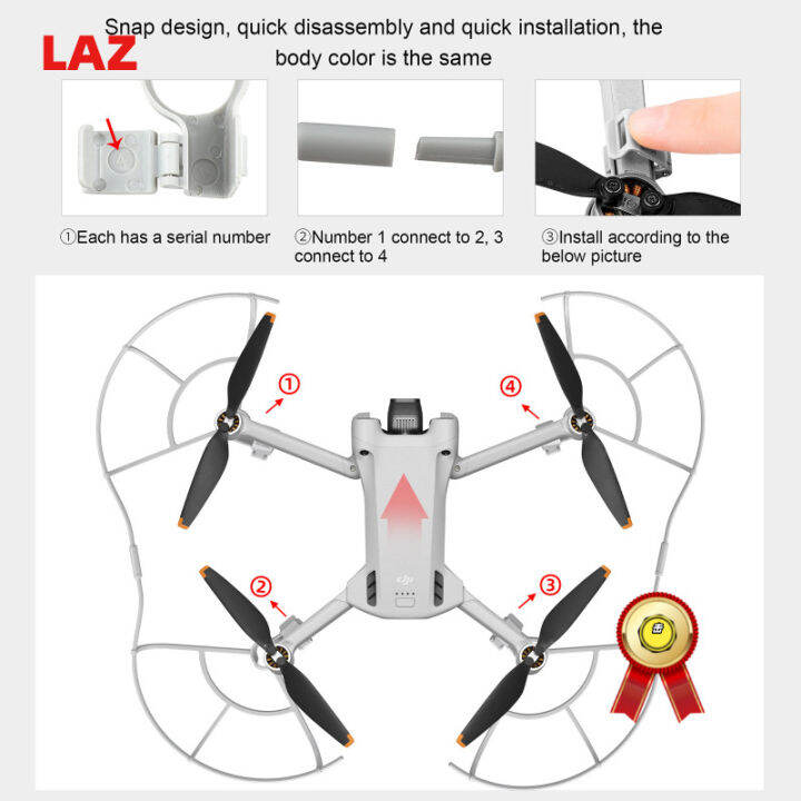 ใบพัดใบมีดแหวนป้องกันการชนกันแหวน360องศาฝาครอบป้องกันเข้ากันได้สำหรับ-dji-mini-3-pro