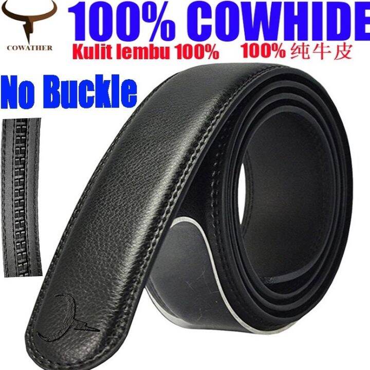 cowather-men-ratchet-leather-dress-belt-replacement-strap-belts-strap-for-mens-lock-buckle-belt-no-buckle-included