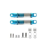 1 Set for WPL D12 Model Car Metal Shock Absorber Rear Axle Spring Shock Absorber Seat Upgrade Parts Accessories Blue