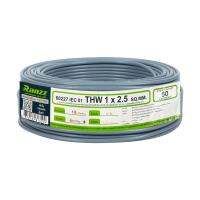 สายไฟ THW IEC01 RANZZ 1x2.5 ตร.มม. 50 ม. สีเทาTHW ELECTRIC WIRE IEC01 RANZZ 1X2.5SQ.MM 50M GREY **สอบถามเพิ่มเติมได้จ้า**