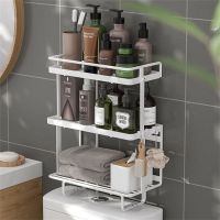 【HOT】☁  Multifunctional Toilet Rack Punch-free Shelf Paper Organizer Shelves Accessories