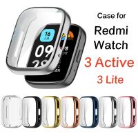 Soft Silicone Case Glass For Redmi Watch 3 Active 3 Lite Smart Watchband Screen Protector Cover for Xiaomi Redmi Watch 3 Active