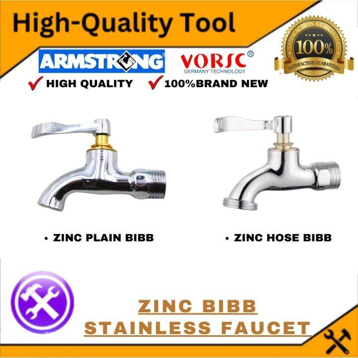STAINLESS ZINC BIBB FAUCET (PLAIN / HOSE BIBB) Lazada PH