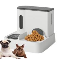 Double Cat Bowl Automatic Dog Cat Feeder And Water Dispenser 1000ml Auto Cat Feeder Dry Food Dispenser Cat Food Dispenser With Double Bowls Gravity Food Feeder And Waterer Set polite