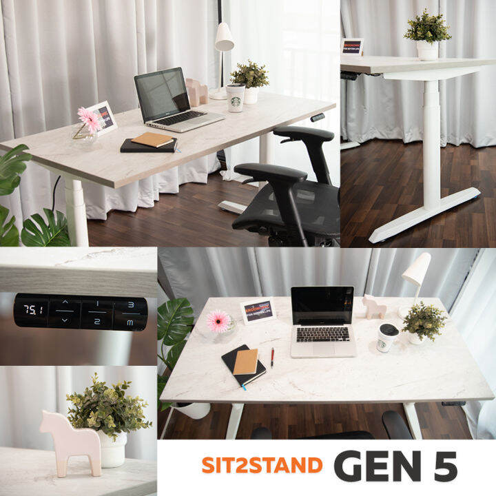 ergotrend-โต๊ะเพื่อสุขภาพเออร์โกเทรน-sit-2-stand-gen5-black-leg-ขาสีดำ-ไม้pb-premium-dual-motor