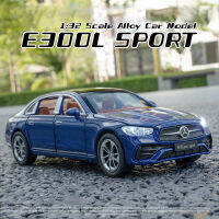 โมเดลรถเบาเสียงรถ Diecast E300L รถเบนซ์ของสะสมคนรักของเล่นของขวัญโลหะวันเกิดสำหรับเด็กรถโลหะผสม