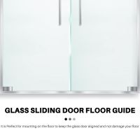 2PCS Floor Guide Glass Sliding Door Stainless Steel Floor Guide for Frameless Sliding Glass Doors Guide Replacement