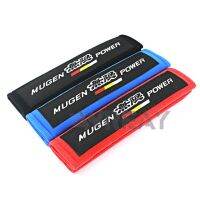 1 Pair JDM Mugen Power Cotton Auto Seat Belt Cover Shoulder Harness Strap Pads Red/Black/Blue For Honda Fit CIVIC