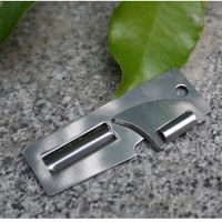 New Stainless Steel 2 in 1 EDC Pocket Multi Tool Outdoor Can Opener Fruit Multi Peeler Cutter 2" Double Peeler