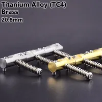 1Set 20.8Mm Titanium Alloy (TC4) / Brass Vintage Guitar Bridge Saddle For T-Ele