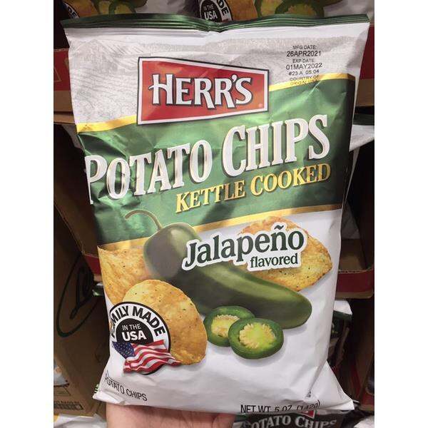 Herr's Kettle Cooked Jalapeno Flavored Potato Chips 142g Lazada PH
