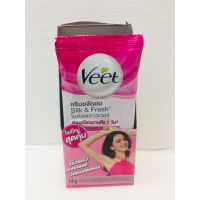 ?Veet วีท ครีมกำจัดขน Silk &amp; Fresh โลตัสฟลาวเวอร์ สำหรับผิวธรรมดา 14 กรัม X 6 ซอง (8850360033697) [ ลดราคา ]