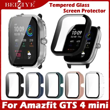 Coverage Screen Protector Case PC Shell Tempered Cover For Amazfit GTS 4  Mini