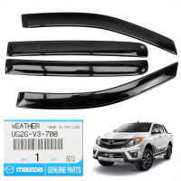 กันสาดฝน สีดำ ของแท้ กันสาด 4 ชิ้น Mazda BT-50 Pro 4x2 4x4 บีที  ปี 2012 - 2019 4ประตู Genuine Weather Guards Shield Visor 4Dr