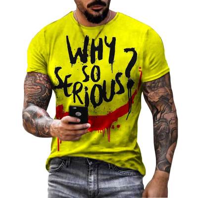2022 เสื้อยืดผู้ชายตลกTop 3Dการพิมพ์แฟชั่นแขนสั้นตลกเสื้อรอบคอแฟชั่นผู้ชายฤดูร้อนเสื้อยืด