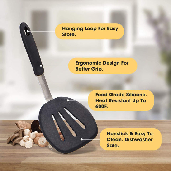 silicone-turner-spatula-set-600f-heat-resistant-creative-crooked-cooking-utensil-set-eggs-pancakes-fish-nonstick-cookware