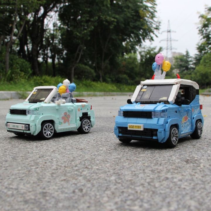 ตัวต่อนาโนบล็อก-loz-car-model-no-1131-รถสีฟ้าปลารถจี๊ปบอลลูน-mount-fuji-875-pcs-แพ็คเกจที่สวยงาม-ต่อง่ายจะซื้อเป็นของขวัญในโอกาศพิเศษที่กำลังจะมาถึง