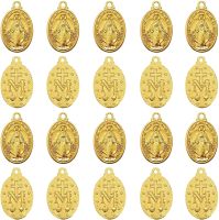 【CW】♝  100Pcs Alloy Mother of Our Mary Miraculous Medal Charms  Making diy