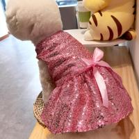 Lovely Pet Dress Lightweight Dog Skirt Comfortable Decorative Pet Sequins Wedding Dress Dresses