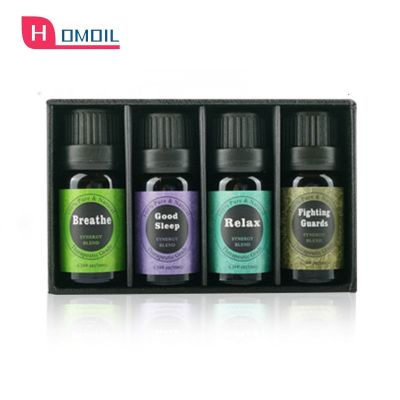 【CC】 Fragrance Aromatherapy Essential Oil Set Diffuser Aroma  Air Fresh Compound 4 Sticks 10ML