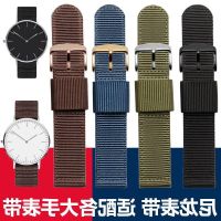 ⌚✶ﺴ♨ Substitute dw/Seiko/Seagull watch with mens and womens black blue nylon canvas strap 18 20 22 24MM