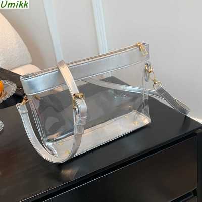 Hot Women S Messenger Bag Stadium Approved Transparent PVC Clear Handbags Waterproof For Concerts Sports Event Clear Totes Purses