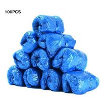 【JH】100 PCS Plastic Disposable Shoe Covers Waterproof Shoe Cover Dispenser Cycling Cleaning Overshoes Protector Rain Outdoor Carpet