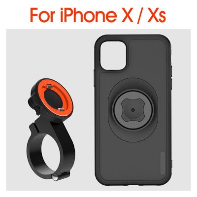 ที่ใส่กระเป๋าที่ยึดโทรศัพท์มือถือติดแฮนด์รถจักรยานยนต์ใหม่พร้อมระบบป้องกันเคสกันกระแทกขาตั้งสำหรับ iPhone 11 Pro Max