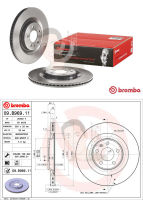 09 B969 11 จานเบรค ล้อ R (ยี่ห้อ BREMBO) รุ่น HC/PVT AUDI A4/5/6/7/8 Q5/7 ปี