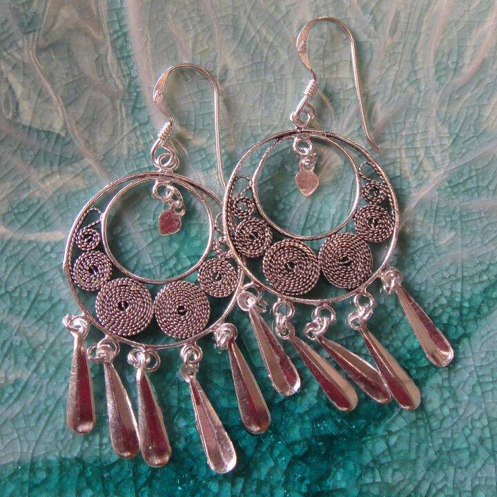 thai-handmade-identity-design-dangle-earrings-sterling-silver-beautiful-souvenir-lovely-เอกลักษณ์ไทยสวยงามลวดลายไทยเท่ตำหูเงินสเตอรลิงซิลเวอรใช้สวยของฝากที่มีคุณค่า-ฺ