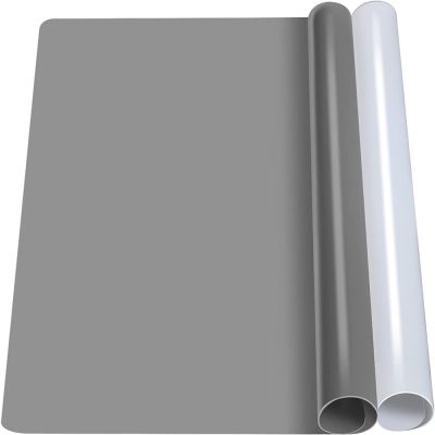 【CC】☏¤  2 Pack Silicone Mats Resin 15.7”X11.7” Moulds Pastry Placemat Craf Clay Dark Gray   Translucent