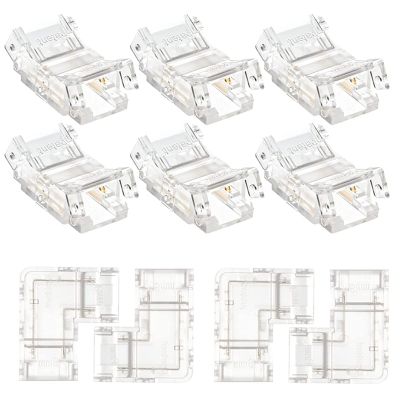 10Piece 2 Pin 8Mm Cob LED Connector Kit Replacement Parts for 8Mm Cob LED Strip Lights