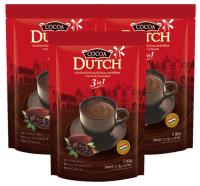 DUTCH 3in1 Cocoa Mix ดัชท์ โกโก้ 3อิน1 ปรุงสำเร็จรูปชนิดผง 25g. x 5ซอง (3แพค)