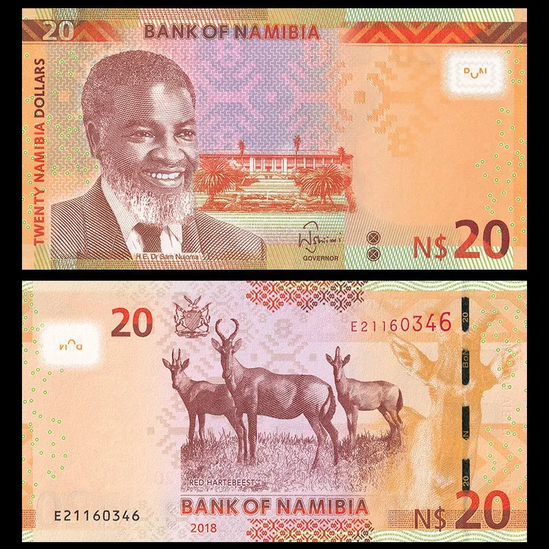 Africa] Namibia 20 yuan banknotes foreign coins 2018 new UNC P-17