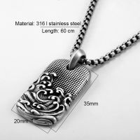 men necklace 316L stainless steel vintage Necklace Man ancient sea waves pendants jewelry 2020 jewelry necklace men wholesale