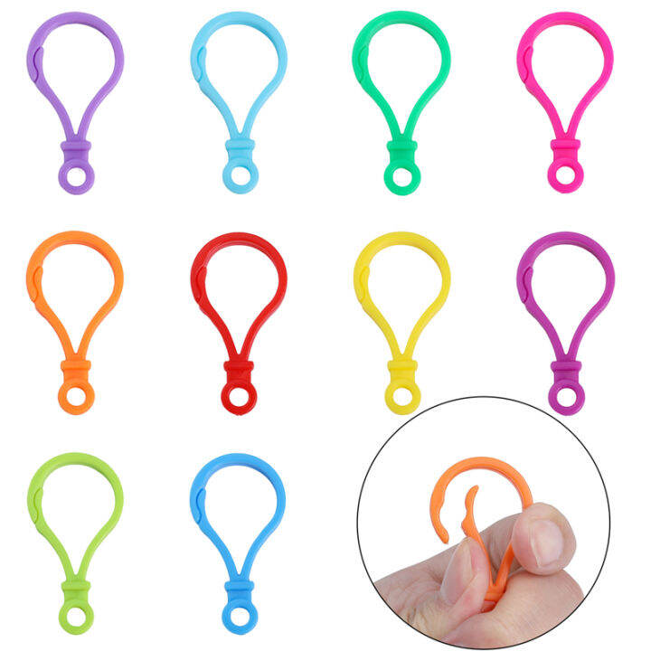 10pcs Acrylic Keyring Key Clasp Hooks Connector for Keychain DIY ...