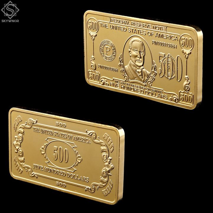 สหรัฐอเมริกาวิลเลียมแมคคินลีย์ที่เจริญรุ่งเรืองของประธานาธิบดี29th-สหรัฐ-เหรียญกษาปณ์เหรียญธนบัตร500เหรียญสหรัฐทองทองแท่งเหรียญบาร์